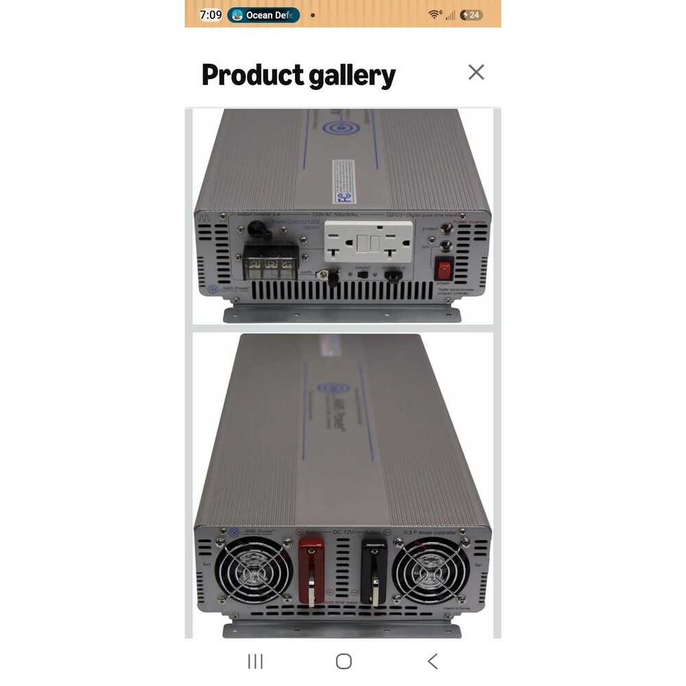 Nee AIMS Power PWRIG200012120S 2000W Pure Sine Inverter